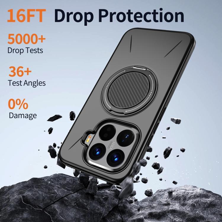 For Xiaomi 15T Pro 5G Metal Rotation Holder MagSafe TPU Hybrid PC Phone Case