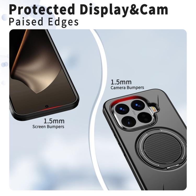 For Xiaomi 15T Pro 5G Metal Rotation Holder MagSafe TPU Hybrid PC Phone Case