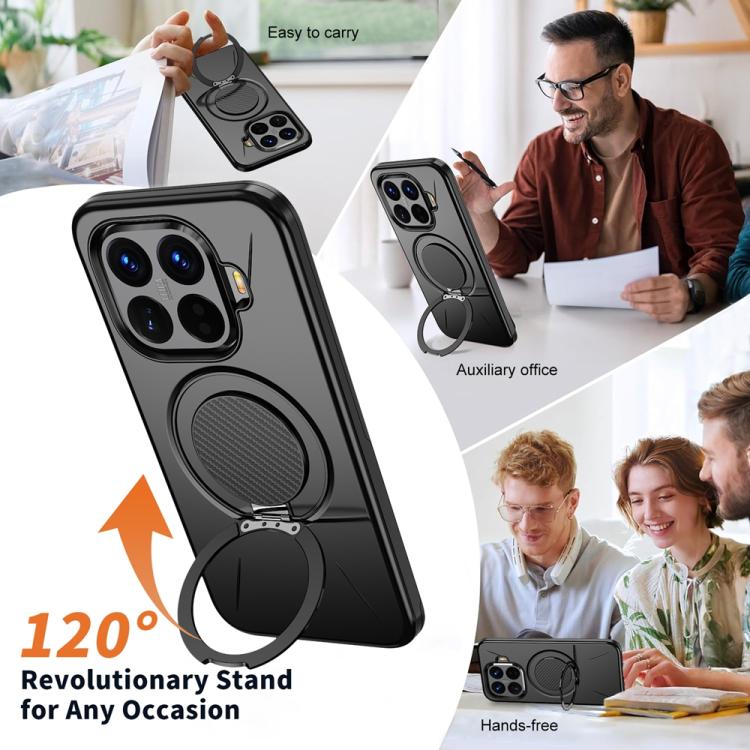 For Xiaomi 15T Pro 5G Metal Rotation Holder MagSafe TPU Hybrid PC Phone Case