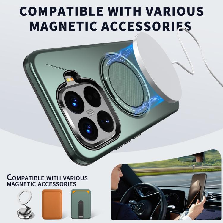 For Xiaomi 15T Pro 5G Metal Rotation Holder MagSafe TPU Hybrid PC Phone Case