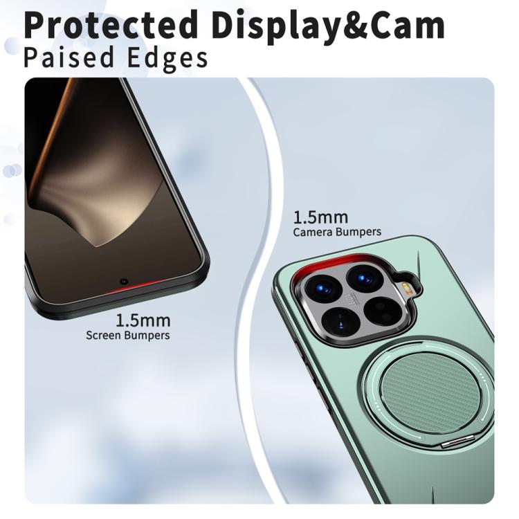 For Xiaomi 15T Pro 5G Metal Rotation Holder MagSafe TPU Hybrid PC Phone Case