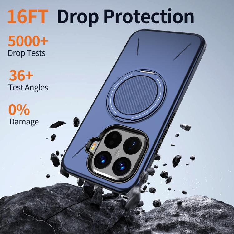 For Xiaomi 15T Pro 5G Metal Rotation Holder MagSafe TPU Hybrid PC Phone Case