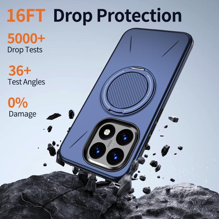 For Xiaomi 15T 5G Metal Rotation Holder MagSafe TPU Hybrid PC Phone Case