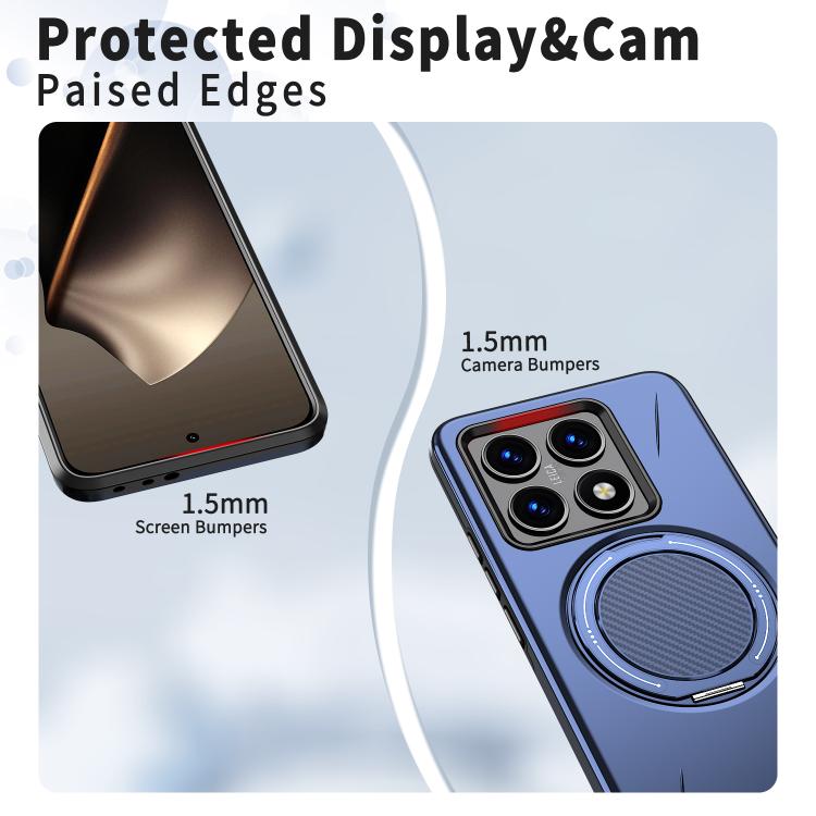 For Xiaomi 14T Metal Rotation Holder MagSafe TPU Hybrid PC Phone Case