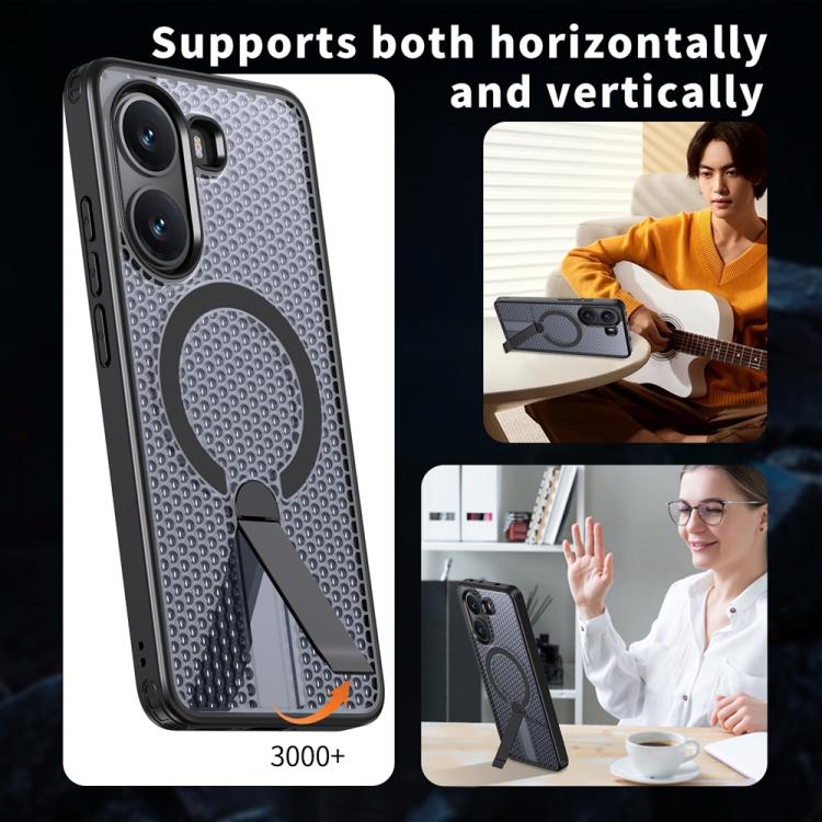 For Xiaomi Poco X7 Pro Honeycomb Cooling MagSafe Holder Phone Case