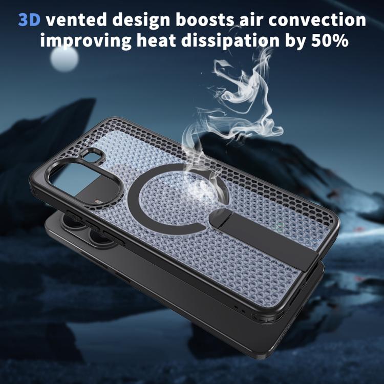 For Xiaomi Poco X7 Pro Honeycomb Cooling MagSafe Holder Phone Case