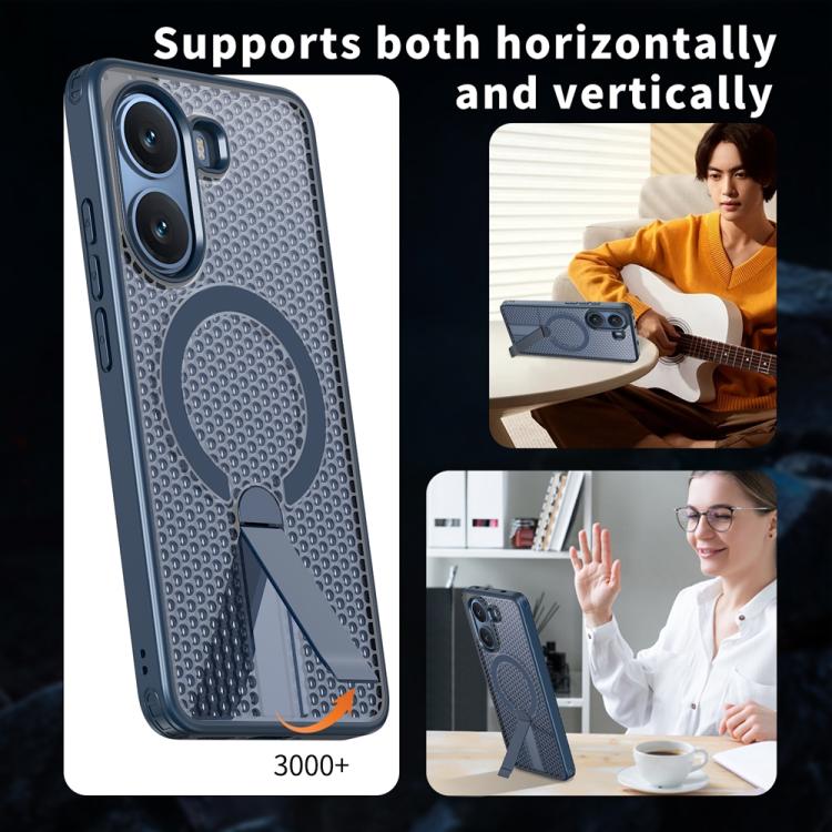 For Xiaomi Poco X7 Pro Honeycomb Cooling MagSafe Holder Phone Case