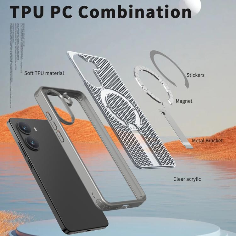 For Xiaomi Poco X7 Pro Honeycomb Cooling MagSafe Holder Phone Case