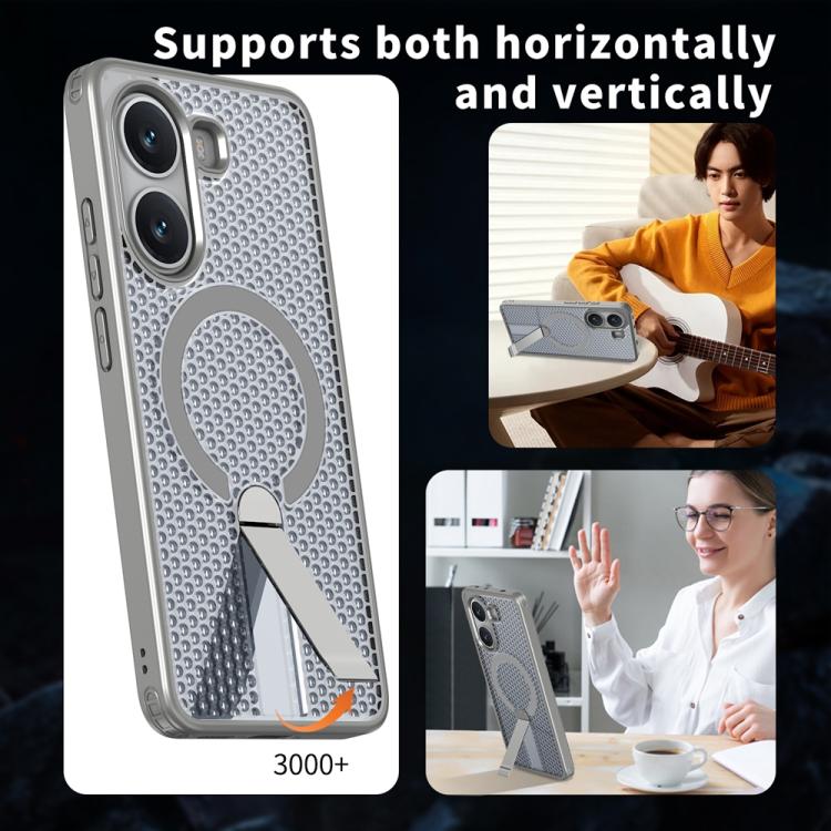 For Xiaomi Poco X7 Pro Honeycomb Cooling MagSafe Holder Phone Case