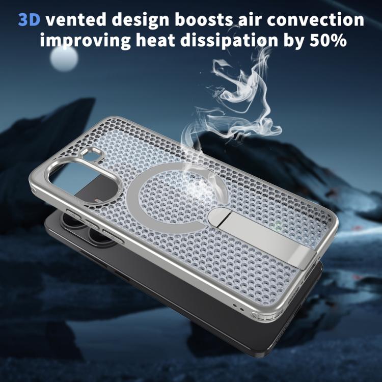 For Xiaomi Poco X7 Pro Honeycomb Cooling MagSafe Holder Phone Case