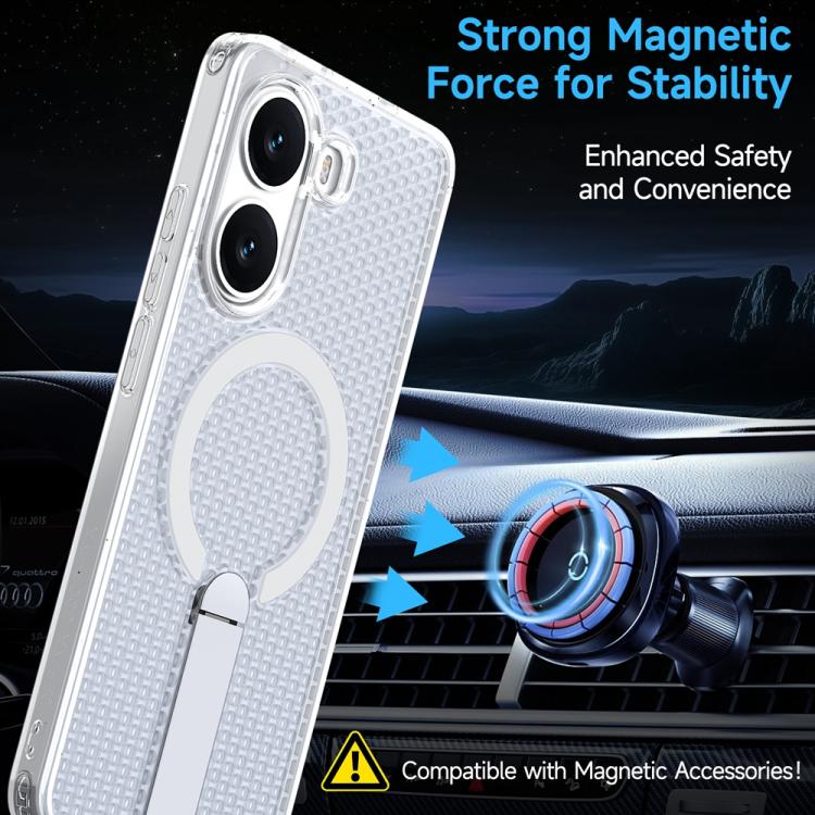 For Xiaomi Poco X7 Pro Honeycomb Cooling MagSafe Holder Phone Case