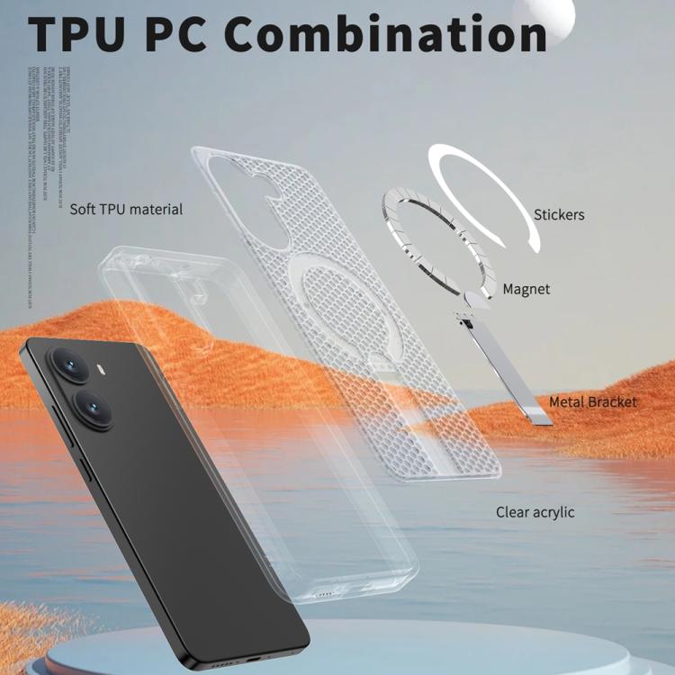 For Xiaomi Poco X7 Pro Honeycomb Cooling MagSafe Holder Phone Case