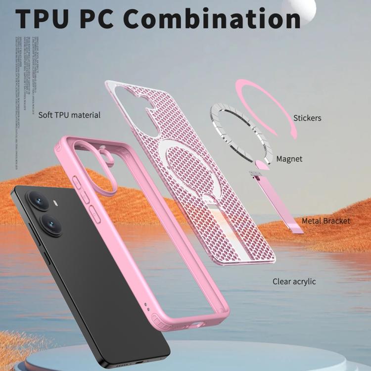 For Xiaomi Poco X7 Pro Honeycomb Cooling MagSafe Holder Phone Case