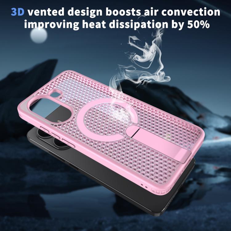 For Xiaomi Poco X7 Pro Honeycomb Cooling MagSafe Holder Phone Case