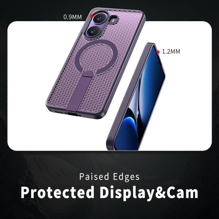 For Xiaomi Poco X7 Pro Honeycomb Cooling MagSafe Holder Phone Case