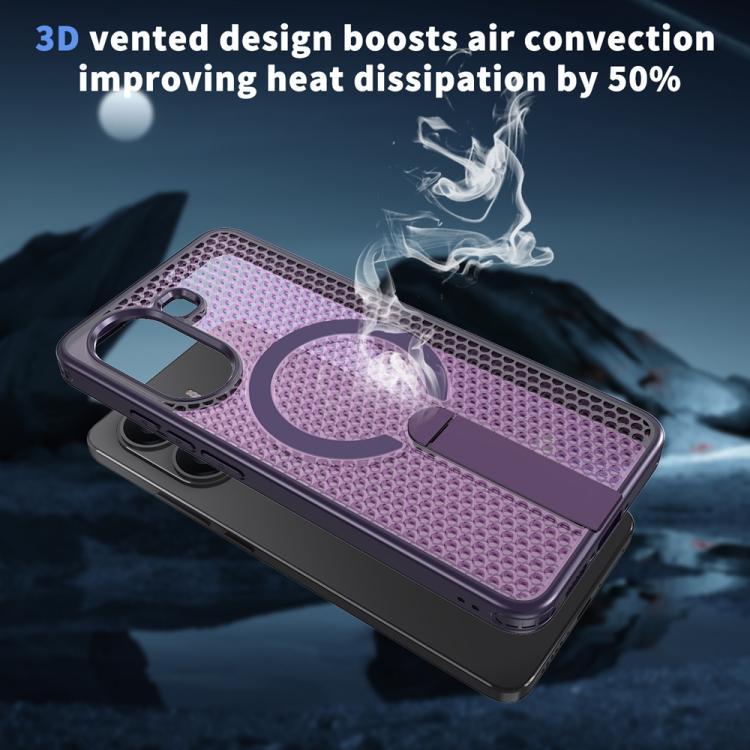 For Xiaomi Poco X7 Pro Honeycomb Cooling MagSafe Holder Phone Case