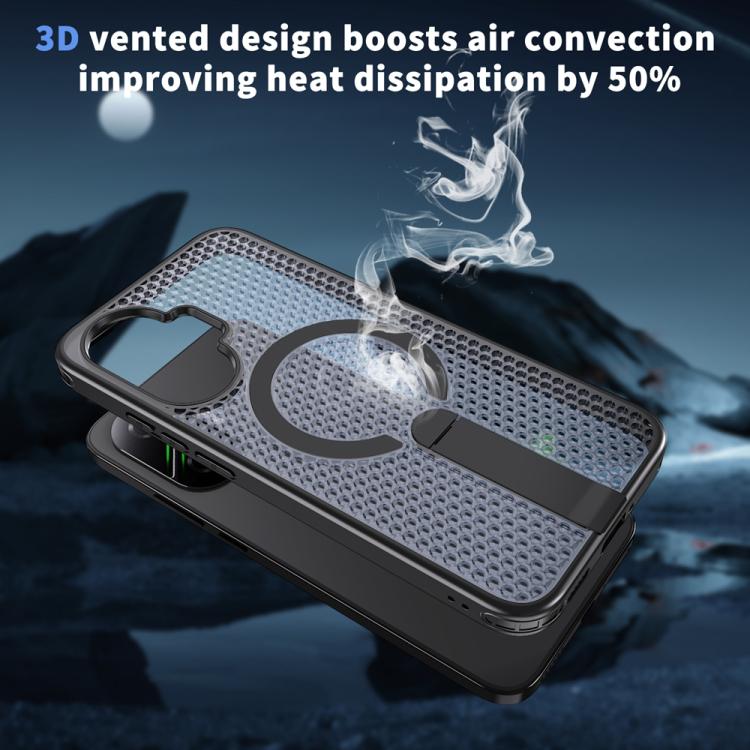 For Xiaomi Poco F7 / Redmi Turbo 4 Pro Honeycomb Cooling MagSafe Holder Phone Case