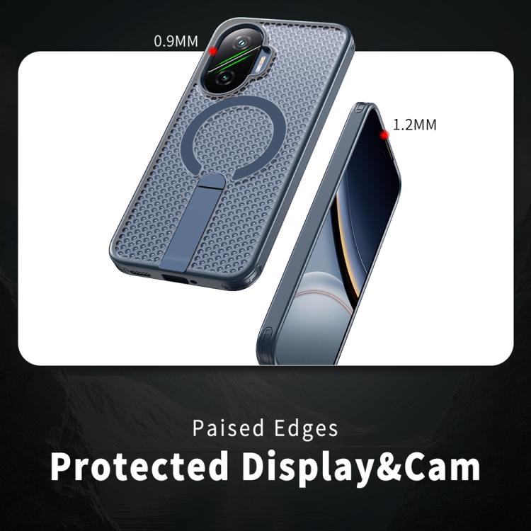 For Xiaomi Poco F7 / Redmi Turbo 4 Pro Honeycomb Cooling MagSafe Holder Phone Case