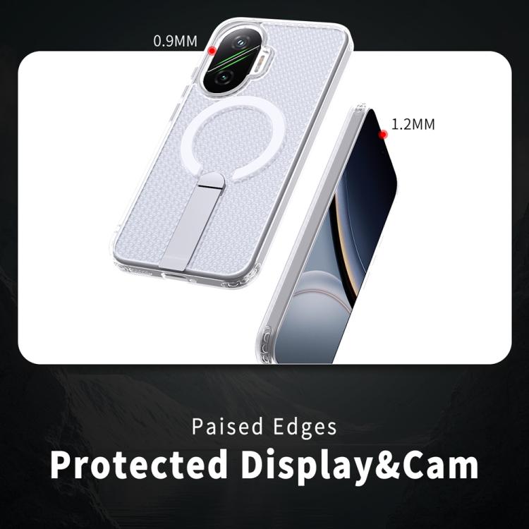 For Xiaomi Poco F7 / Redmi Turbo 4 Pro Honeycomb Cooling MagSafe Holder Phone Case
