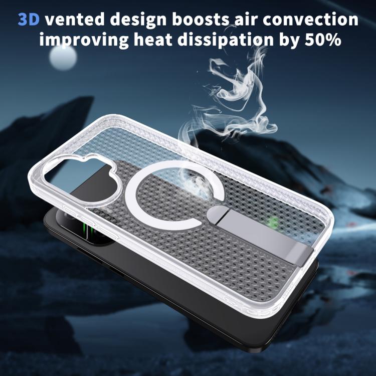 For Xiaomi Poco F7 / Redmi Turbo 4 Pro Honeycomb Cooling MagSafe Holder Phone Case