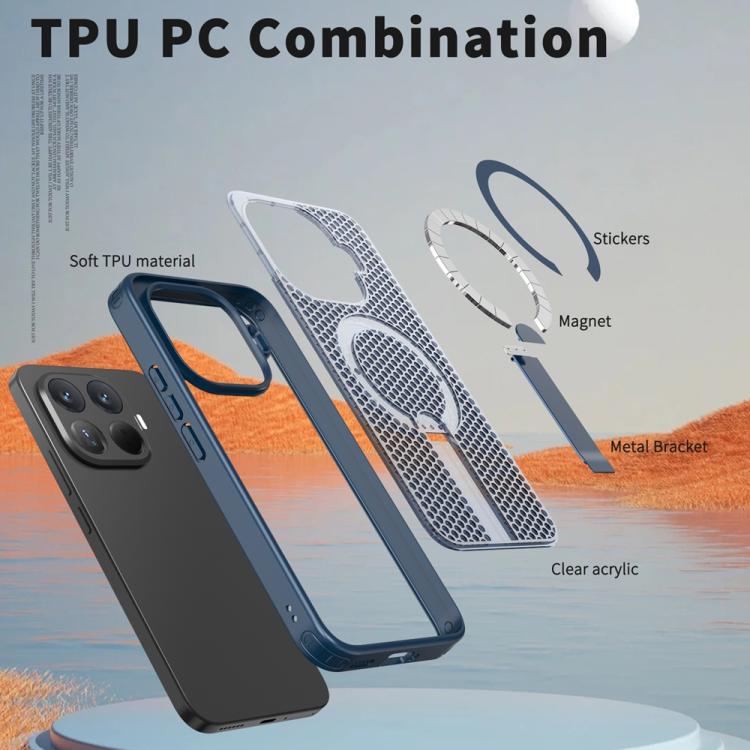 For Xiaomi 15T Pro 5G Honeycomb Cooling MagSafe Holder Phone Case