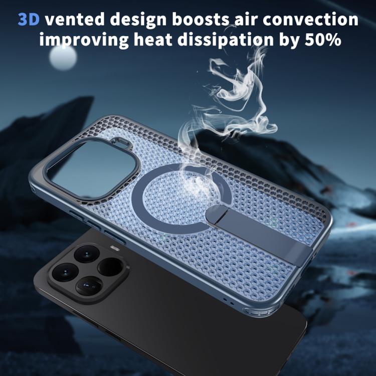 For Xiaomi 15T Pro 5G Honeycomb Cooling MagSafe Holder Phone Case
