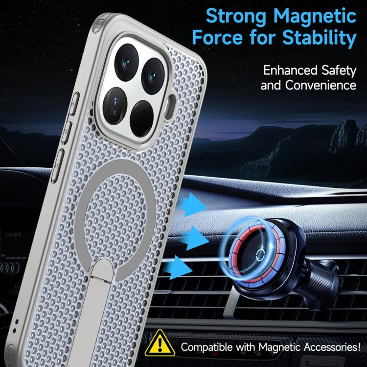 For Xiaomi 15T Pro 5G Honeycomb Cooling MagSafe Holder Phone Case