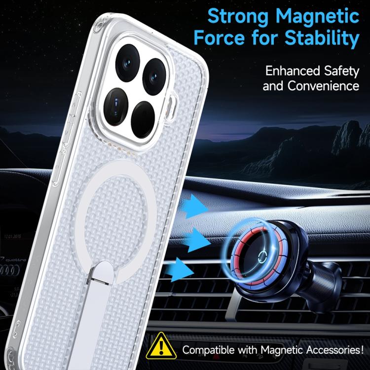 For Xiaomi 15T Pro 5G Honeycomb Cooling MagSafe Holder Phone Case