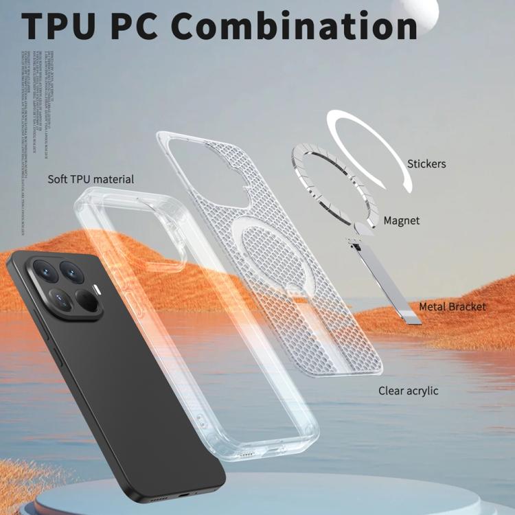 For Xiaomi 15T Pro 5G Honeycomb Cooling MagSafe Holder Phone Case