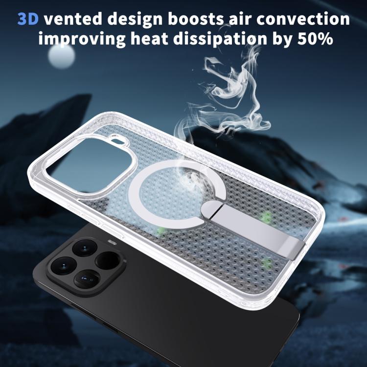 For Xiaomi 15T Pro 5G Honeycomb Cooling MagSafe Holder Phone Case