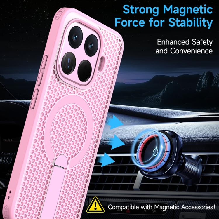 For Xiaomi 15T Pro 5G Honeycomb Cooling MagSafe Holder Phone Case