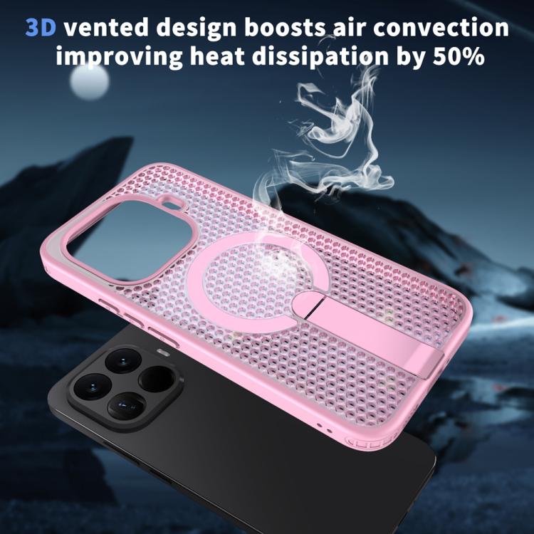 For Xiaomi 15T Pro 5G Honeycomb Cooling MagSafe Holder Phone Case
