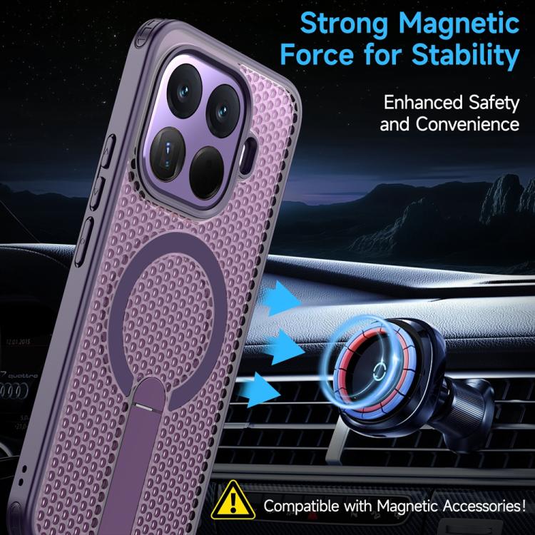 For Xiaomi 15T Pro 5G Honeycomb Cooling MagSafe Holder Phone Case