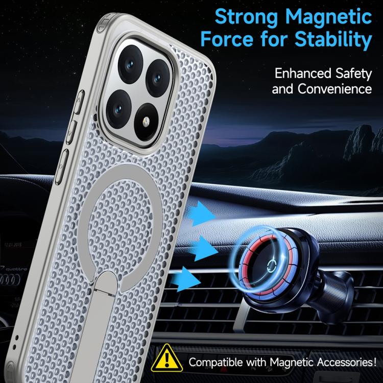 For Xiaomi 15T 5G Honeycomb Cooling MagSafe Holder Phone Case