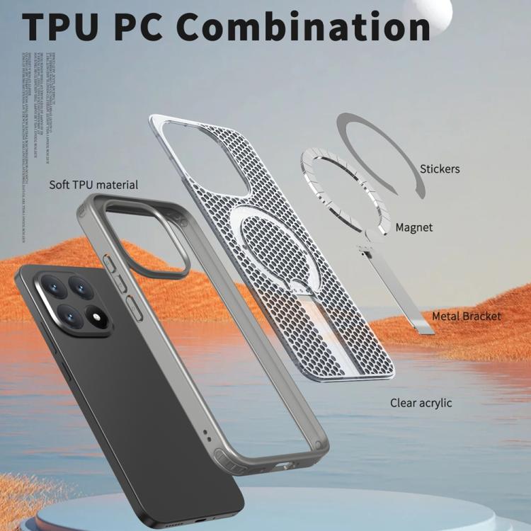 For Xiaomi 15T 5G Honeycomb Cooling MagSafe Holder Phone Case