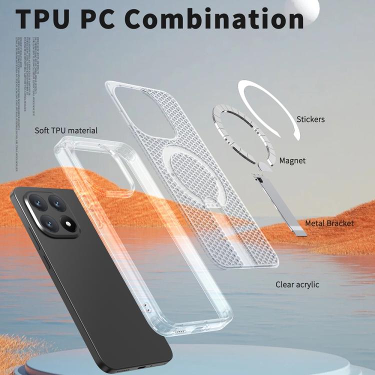 For Xiaomi 15T 5G Honeycomb Cooling MagSafe Holder Phone Case