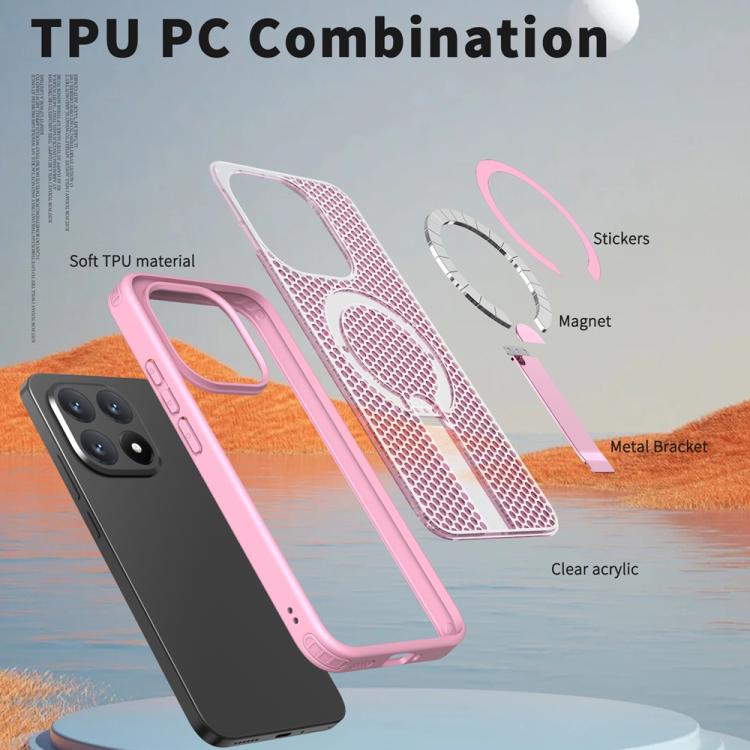 For Xiaomi 15T 5G Honeycomb Cooling MagSafe Holder Phone Case