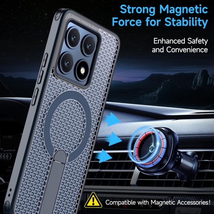 For Xiaomi 14T Pro Honeycomb Cooling MagSafe Holder Phone Case