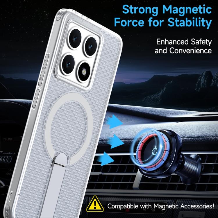 For Xiaomi 14T Pro Honeycomb Cooling MagSafe Holder Phone Case