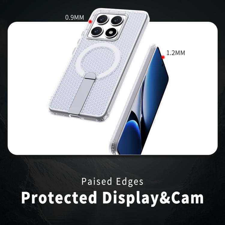 For Xiaomi 14T Pro Honeycomb Cooling MagSafe Holder Phone Case