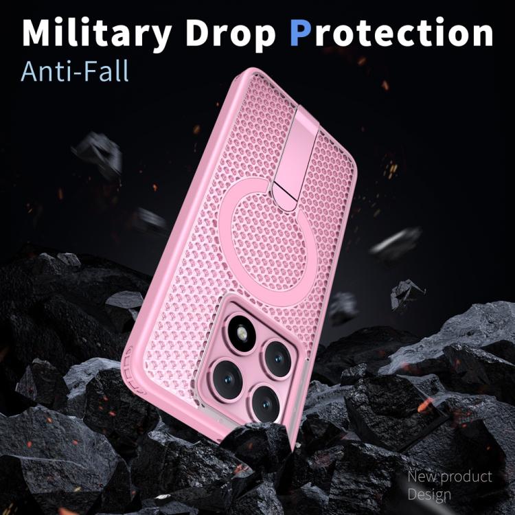 For Xiaomi 14T Pro Honeycomb Cooling MagSafe Holder Phone Case