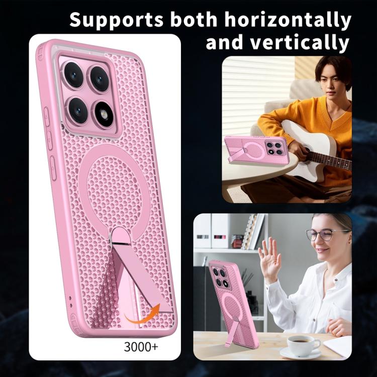 For Xiaomi 14T Pro Honeycomb Cooling MagSafe Holder Phone Case