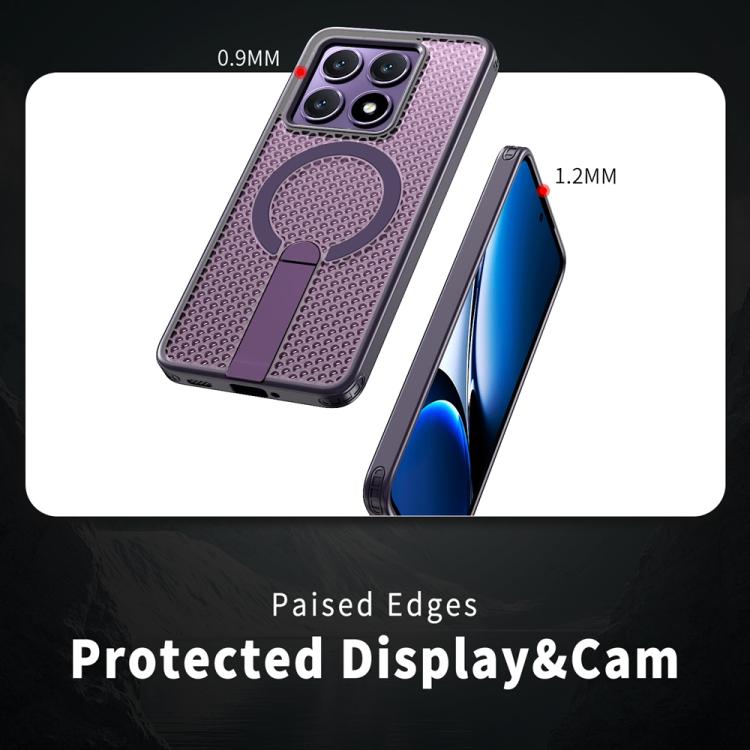 For Xiaomi 14T Pro Honeycomb Cooling MagSafe Holder Phone Case