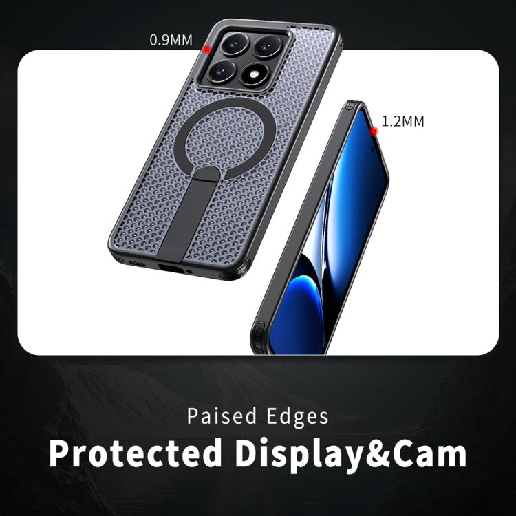 For Xiaomi 14T Honeycomb Cooling MagSafe Holder Phone Case