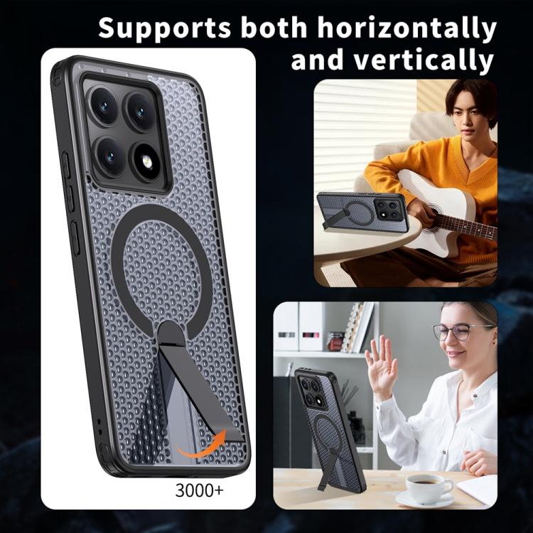 For Xiaomi 14T Honeycomb Cooling MagSafe Holder Phone Case