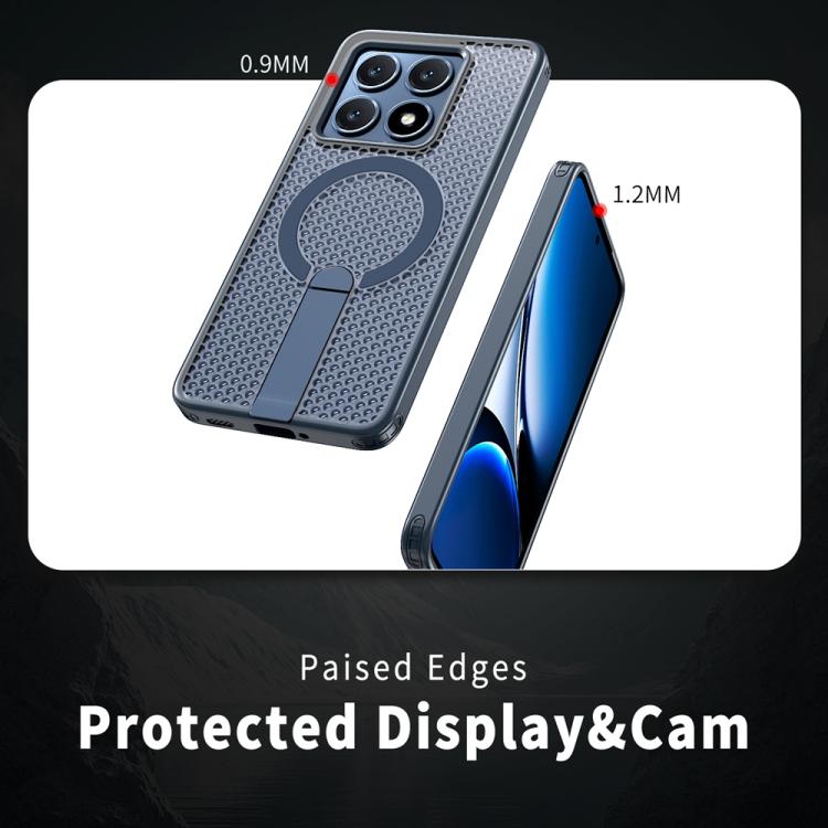 For Xiaomi 14T Honeycomb Cooling MagSafe Holder Phone Case