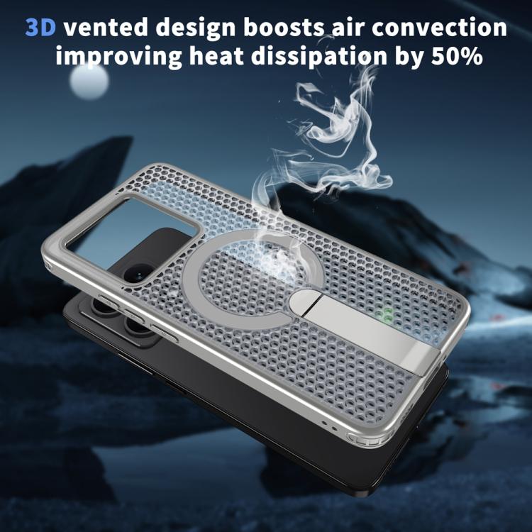 For Xiaomi 14T Honeycomb Cooling MagSafe Holder Phone Case