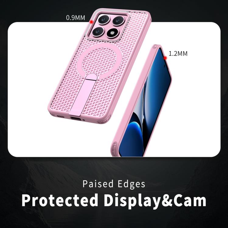 For Xiaomi 14T Honeycomb Cooling MagSafe Holder Phone Case
