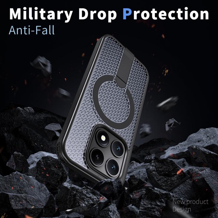 For Xiaomi 17 Honeycomb Cooling MagSafe Holder Phone Case