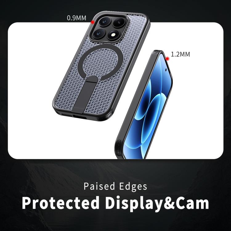 For Xiaomi 17 Honeycomb Cooling MagSafe Holder Phone Case